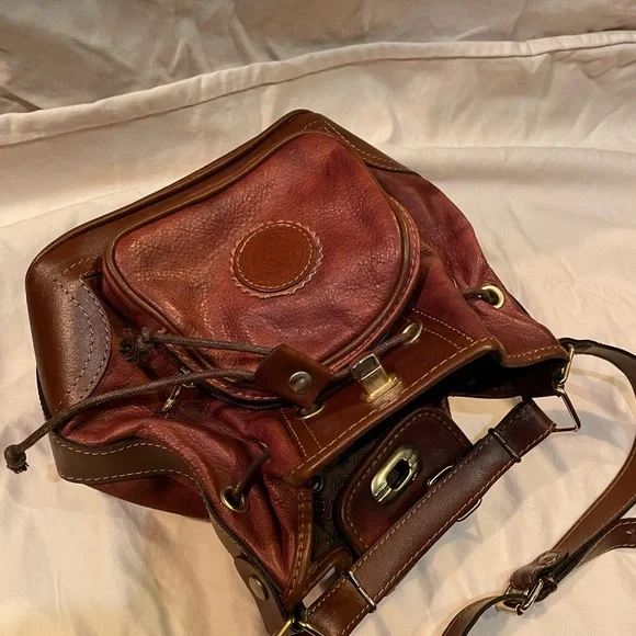 Brown Borgo Mazzini bag made in Italy MAZZINI Dark Brown Leather Purse Large Bag ITALY | eBay main image 2